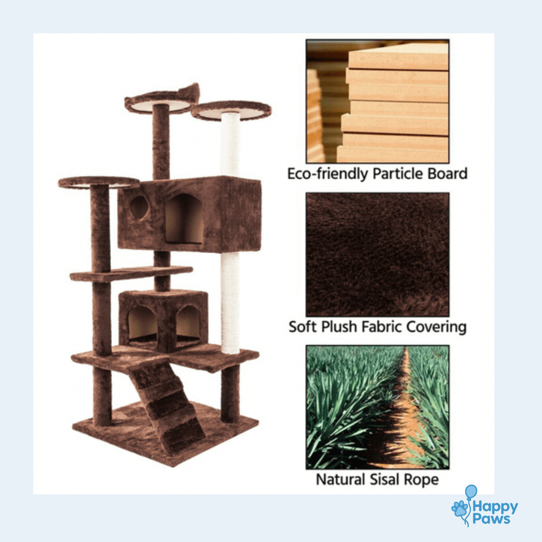Sisal Climbing Tower – Tour à Grimper pour Chats - HappyPaws