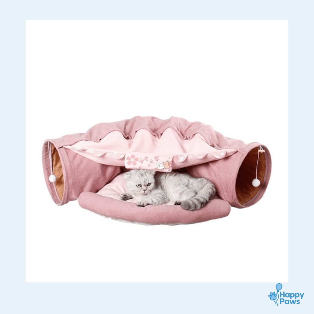 Feline Funhouse – Tunnel Interactif pour Chats - HappyPaws
