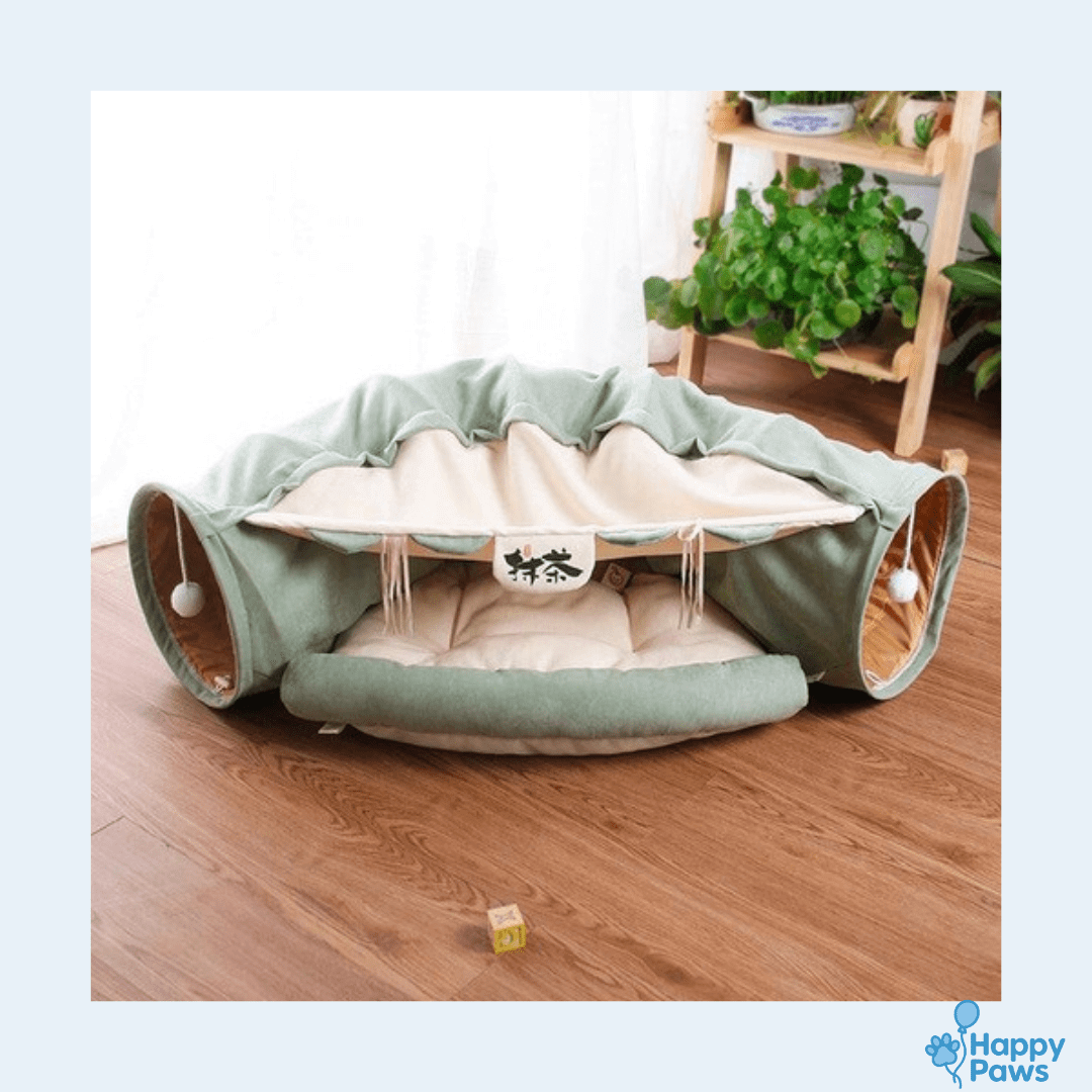 Feline Funhouse – Tunnel Interactif pour Chats - HappyPaws